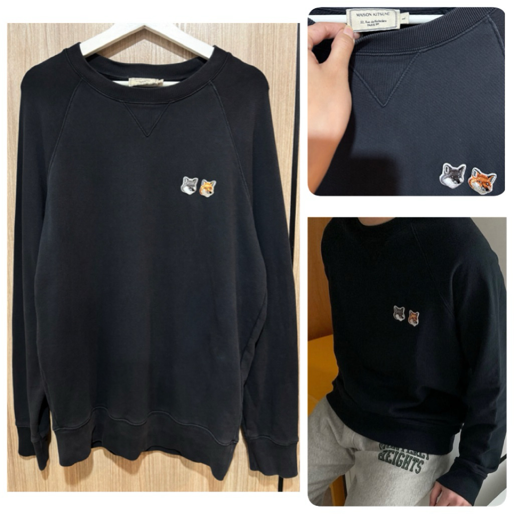 เสื้อสเวตเตอร์ Maison Kitsuneแท้💯 Double Fox ราคาเต็ม8,000+
