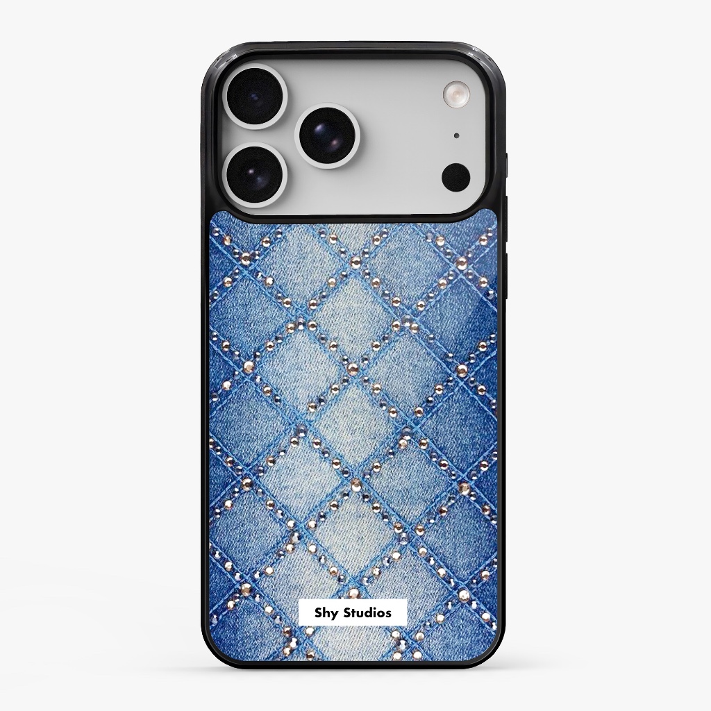 Shy Studios - DENIM RHINESTONES IPHONE CASE