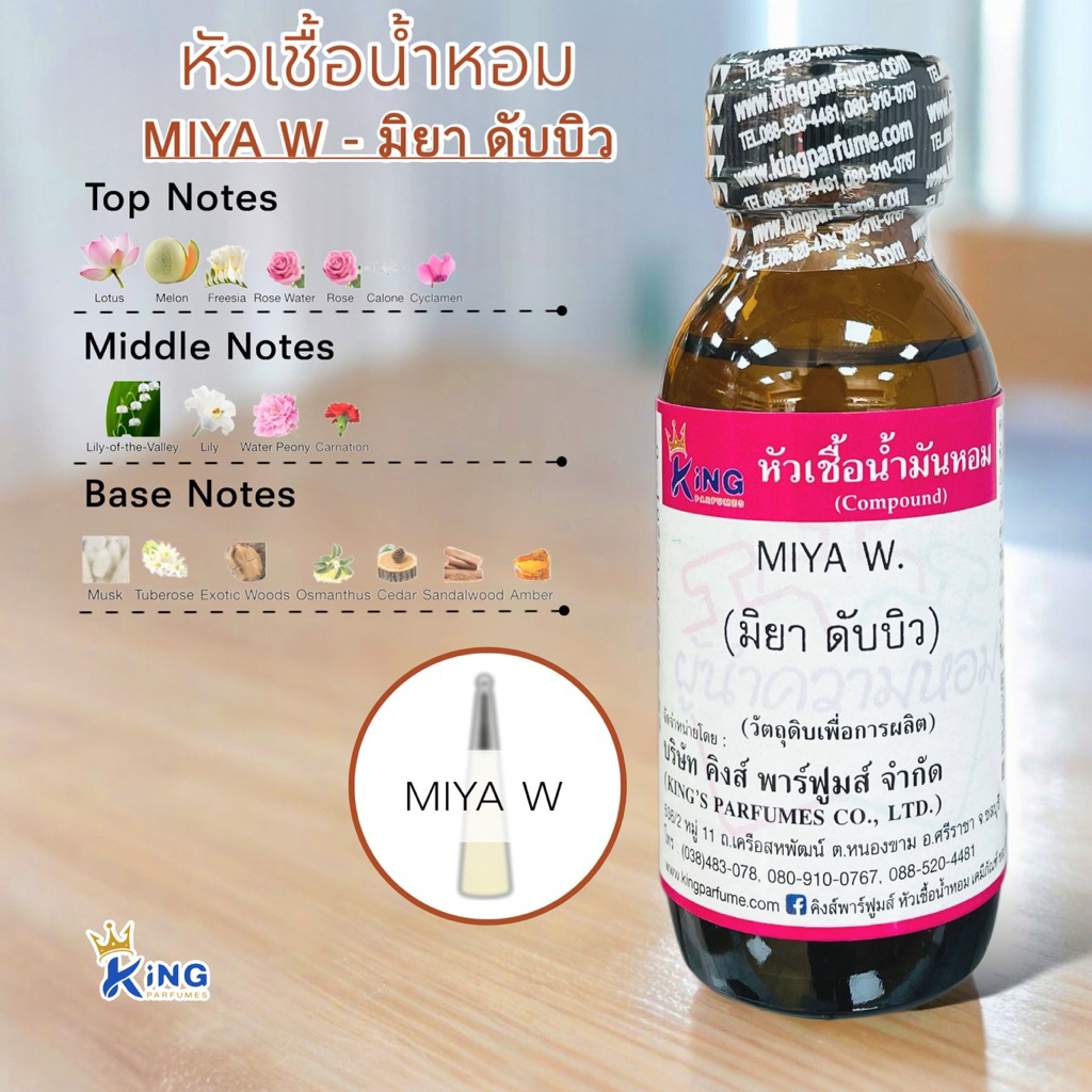 หัวเชื้อน้ำหอม ขนาด30-100ML กลิ่น MIYA W  มิยา ดับบลิว