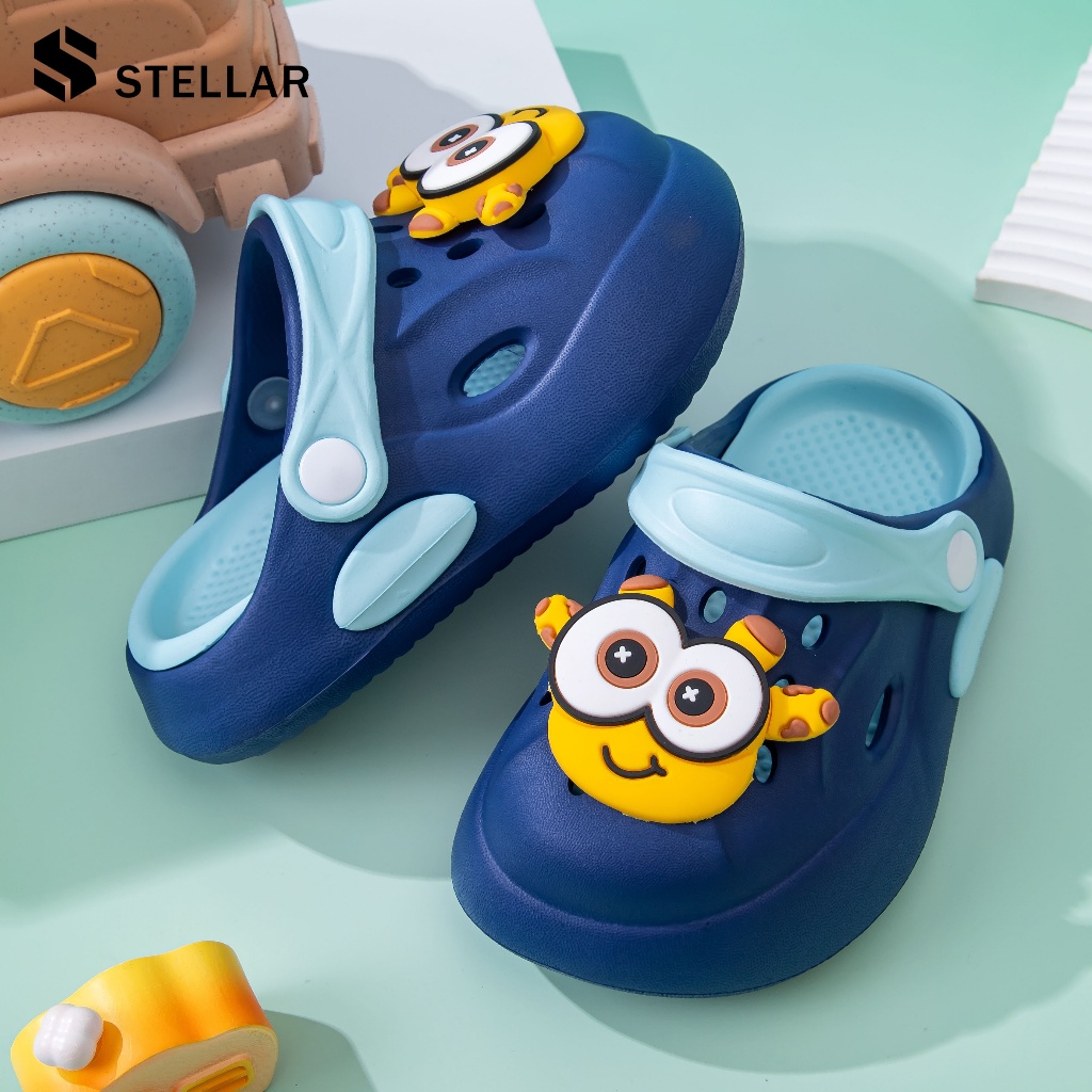 STELLAR รองเท้าแตะเด็กฤดูร้อนรองเท้าแตะหัวปิดลายการ์ตูนกวาง น่ารักพื้นนิ่มกันลื่น เด็กชายเด็กหญิง