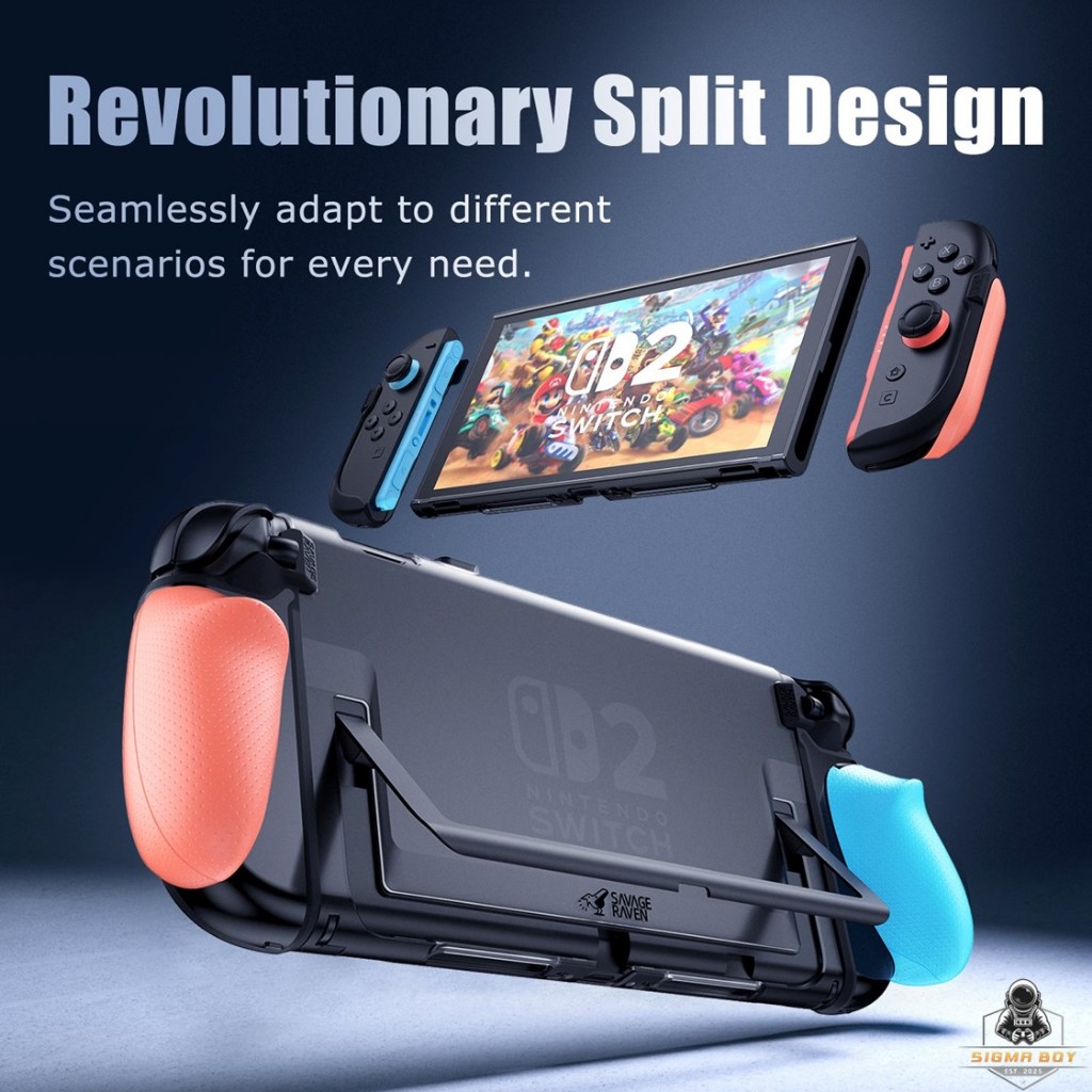 Savage Raven by Skull & Co. FissionGrip Split Protective Case for Nintendo Switch 2 (รุ่นปี 2025)