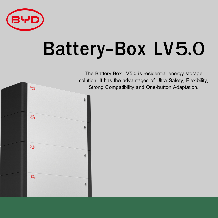 BYD แบตเตอรี่สำรองไฟโซลาร์ 5.0 kW รุ่น Battery BOX L5.0