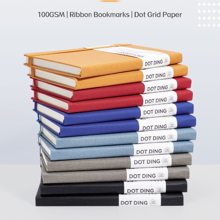 [DOTDING]A5 Notebook สมุดบันทึก สมุดจุด 80แผ่น/160หน้า 100GSM  มีที่คั่นหนังสือ สมุดมีเชือกผูก เครื่องเขียนสำหรับนักเรีย