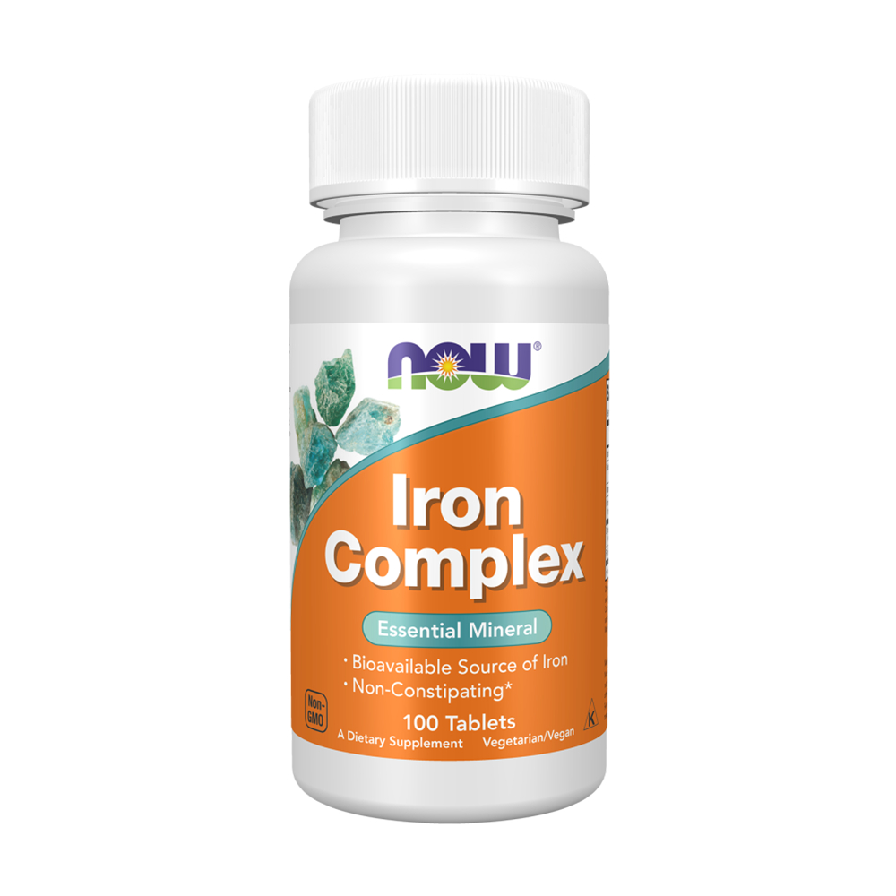 NOW FOOD Iron Complex Essential Mineral 100 Tablets USA