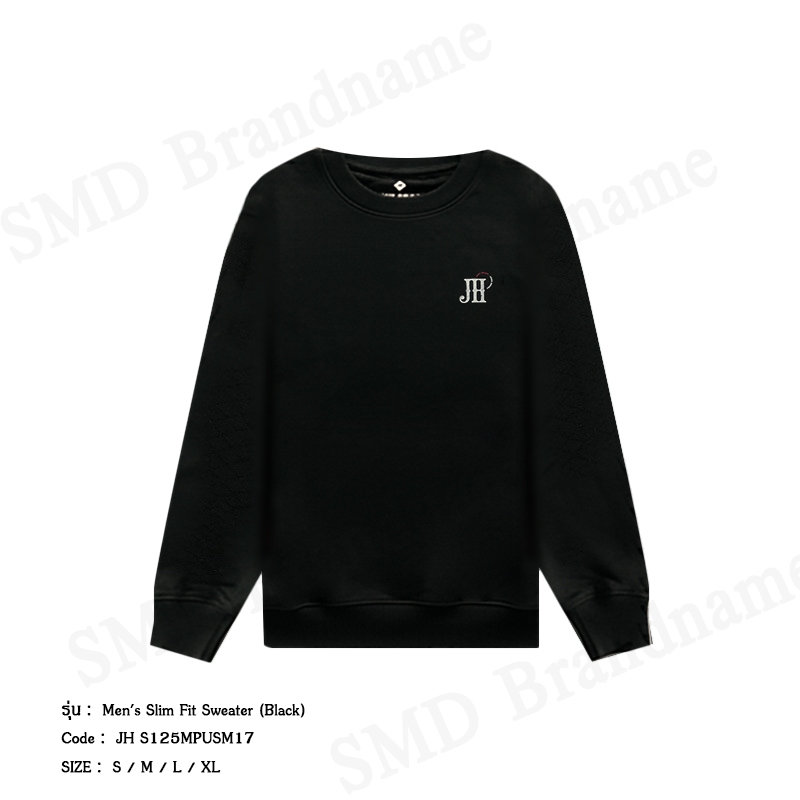 John Henry เสื้อสเวตเตอร์ผู้ชาย รุ่น Men's Slim Fit Sweater (Black) Code: JH S125MPUSM17