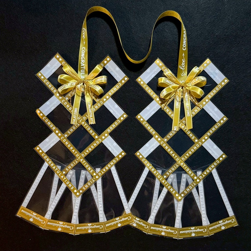 พวงมาลัยใส่ธนบัตร จำนวน 20 ใบ (ซองใส่ได้ทุกแบงค์) ของขวัญรับปริญญา ของขวัญปัจฉิม สินค้าพร้อมจัดส่ง