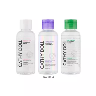Cathy Doll คลีนซิ่งวอเตอร์120ml [Y24][สูตร Bright up ,สูตร Hyaluron,สูตร Anti Acne]