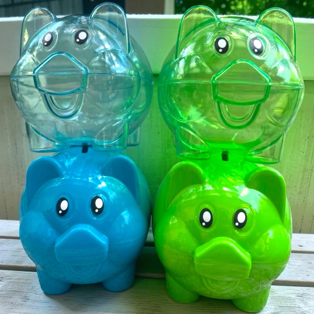 พร้อมส่ง กระปุกออมสินหมี กระปุกออมสินสีใส ออมสินหมี ไม่มีที่เปิด ฝึกการออม