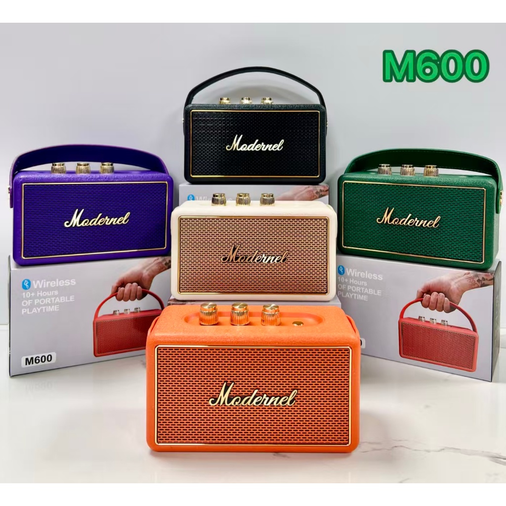 ลำโพงบลูทูธพกพา รุ่น M600 ขนาดพกพา เสียงดี เบสแน่น พร้อมที่หิ้ว ดีไซน์สวย รุ่นใหม่ล่าสุด