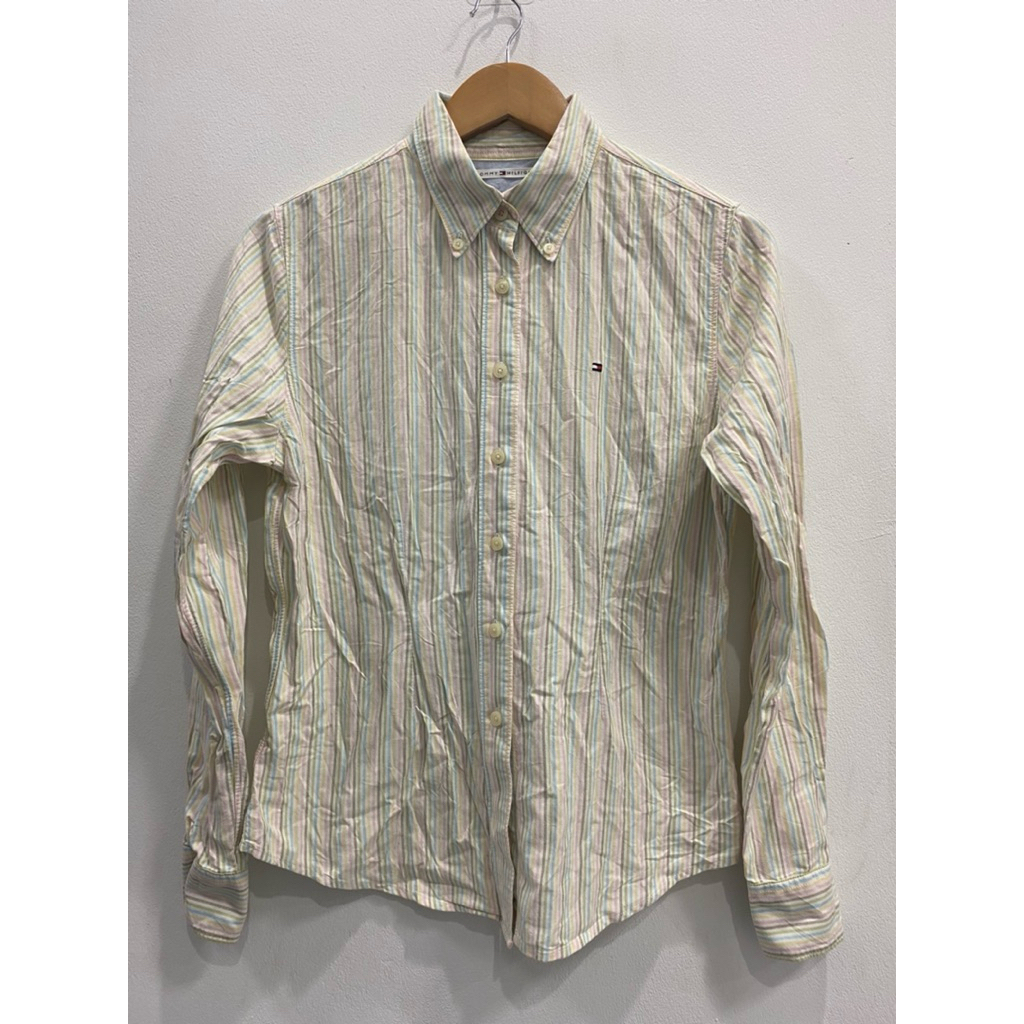 เสื้อเชิ้ตแบรนด์ TOMMY HILFIGER มือสองกระสอบนำเข้าสภาพใหม่ 98% ไม่มีตำหนิ
