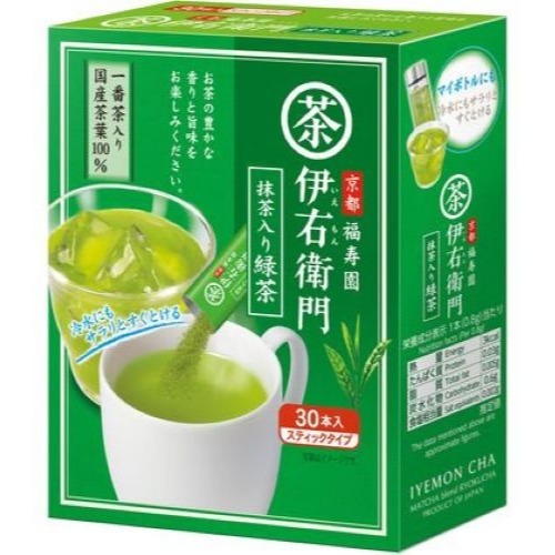 【Direct from Japan】 IYEMON CHA Instant Green Tea with Matcha 24g Made in Japan stick type