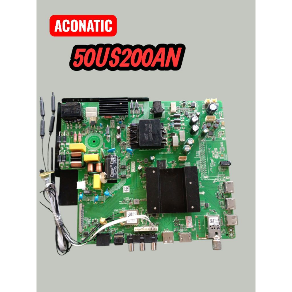 บอร์ดทีวี aconatic รุ่น50US200ANแท้ถอดใช้งานได้ปกติ