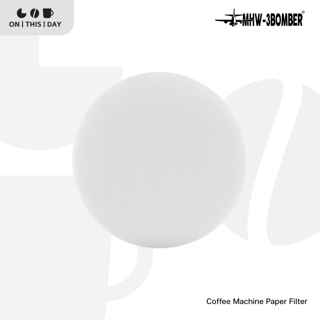 MHW-3BOMBER Coffee Machine Paper Filter กระดาษกรองกาแฟทรงกลม ใช้ได้กับ Moka Pot / Cold Brew