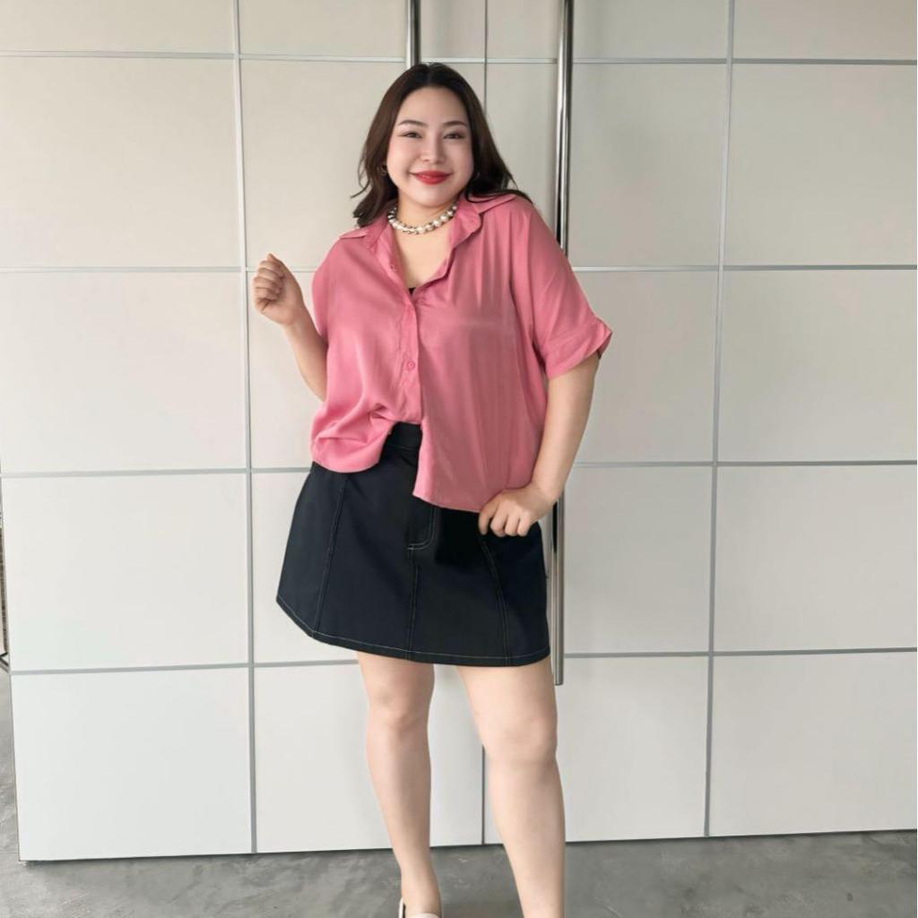 Famous เสื้อเชิ้ต โอเวอร์ไซซ์ #FMBL-FG1009