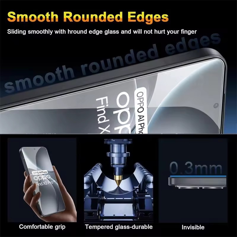 ฟิล์มกระจก OPPO Find X9 / X9 Pro Tempered Glass ฟิล์มกระจกใส กระจกด้าน กาวเต็มแผ่น ขอบ2.5D ส่งจากไทย ราคา ถูกที่สุด ดีลบีเคเค แกลเลอรีภาพที่ 8