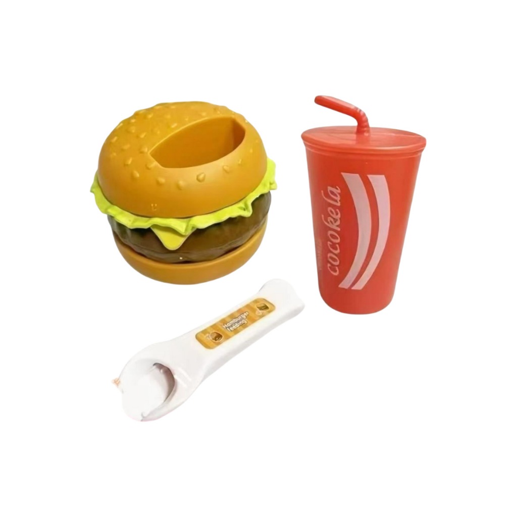 (โหลละ 12 ชิ้น) ของเล่นเด็ก ของเล่นเล่นป้อนอาหารเล่นเหมือนจริง แฮมเบอร์เกอร์ 12 