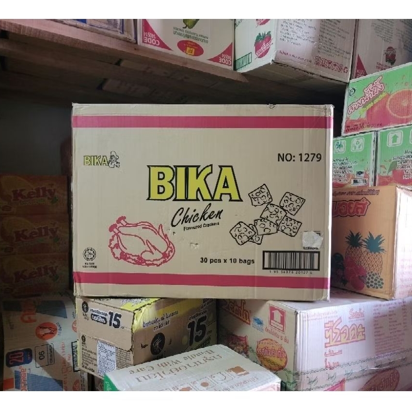 BIKA ขนมรสไก่ในตำนาน ขนาด 12g ยกลัง 30 ซอง × 10 แพ็ค