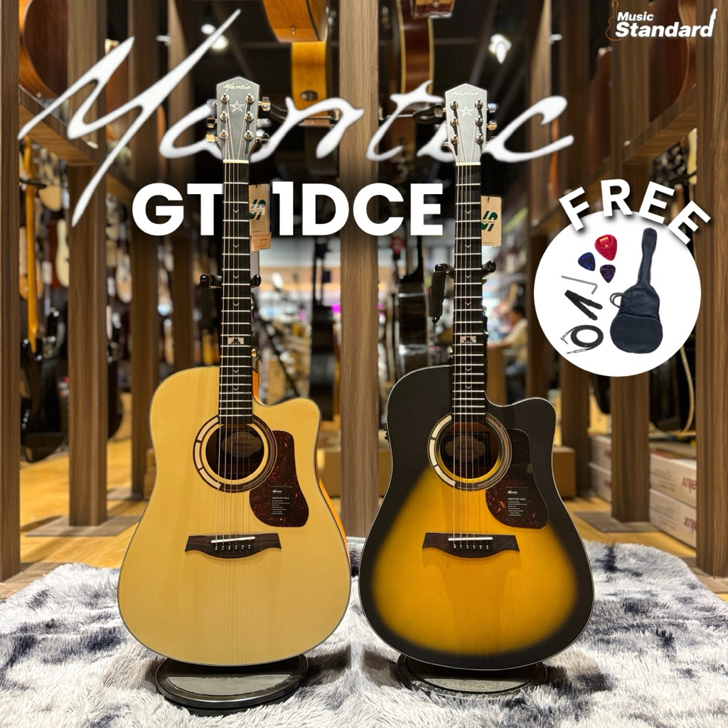 Mantic GT-1DCE กีตาร์โปร่งไฟฟ้า ฟรีของแถมหลายรายการ✅