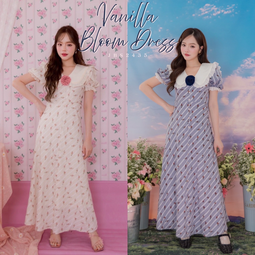 #JBS2435 Vanilla Bloom Dress Joobs studio