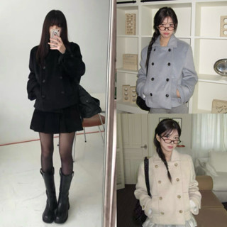 Styles_Unnie 🧸☃ (C332)  London Wool Coat 🌷 เสื้อโค้ทวูลผสม ท…