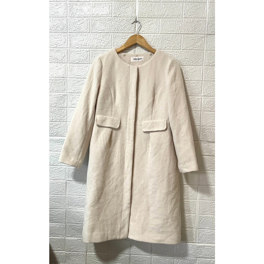 เสื้อโค้ท เสื้อกันหนาว สีแอปริคอท Size M อก 36 มือสอง *C40