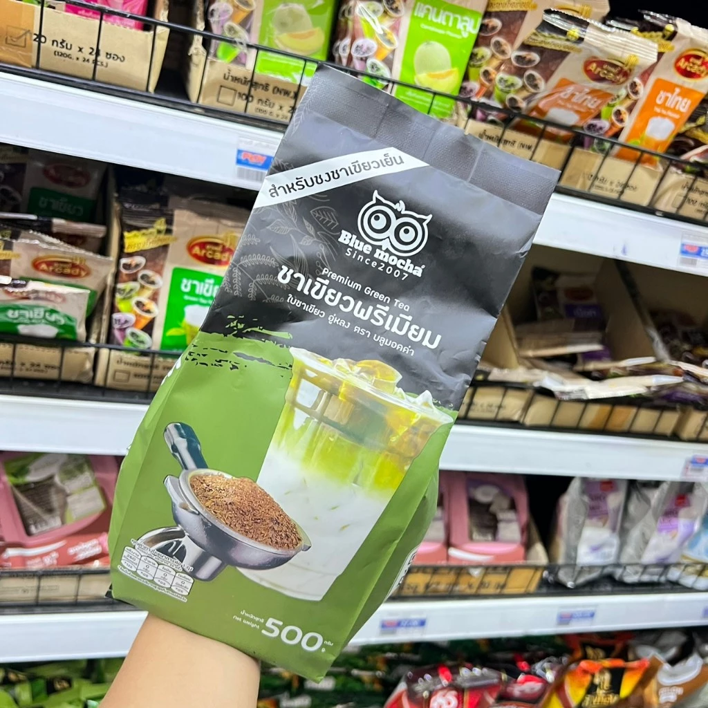 ชาเขียวพรีเมียม ก้อนน้ำแช้ง ขนาด500 กรัม