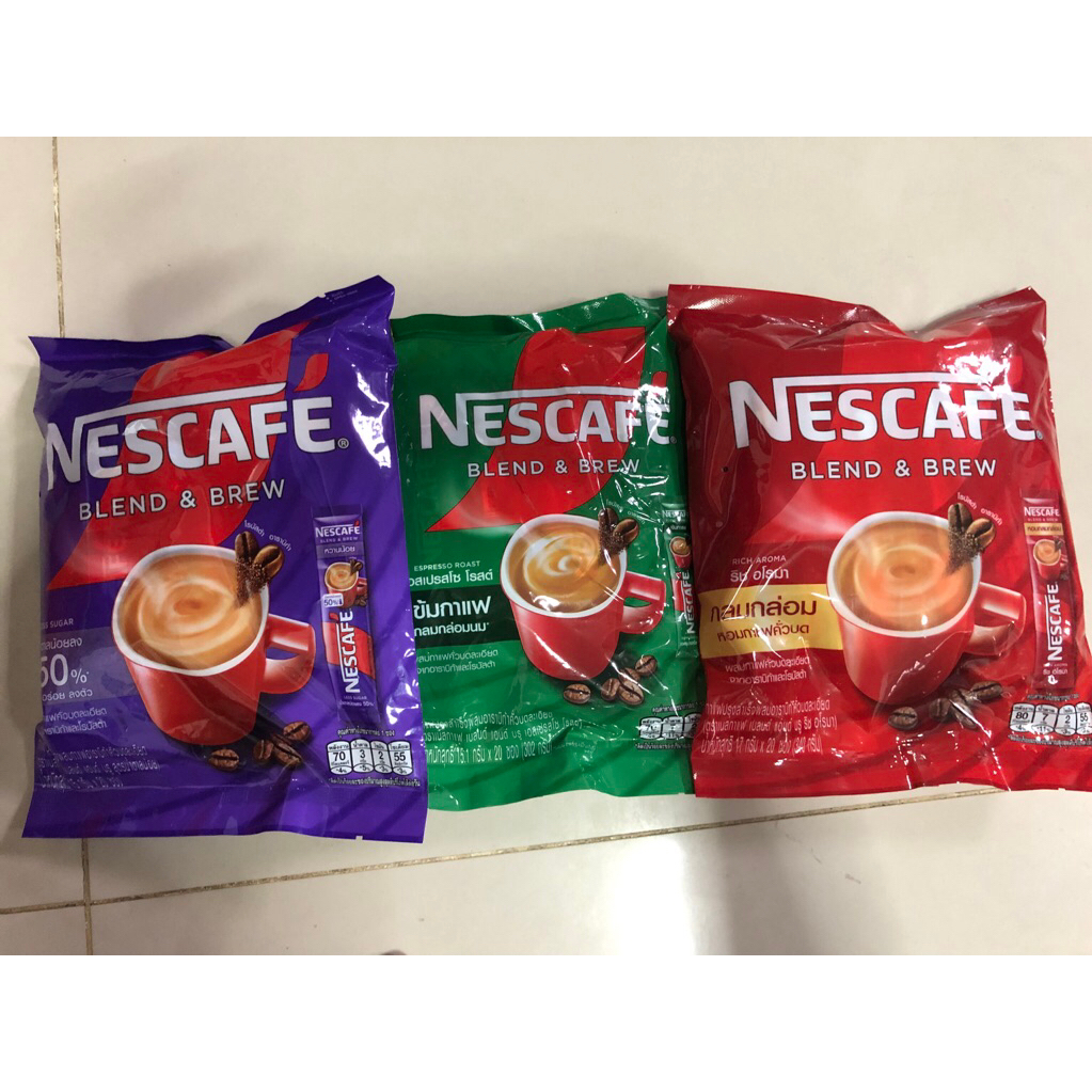 เนสกาแฟขนาด 20 ซอง /18ซ. Nescafe Blend&Brew