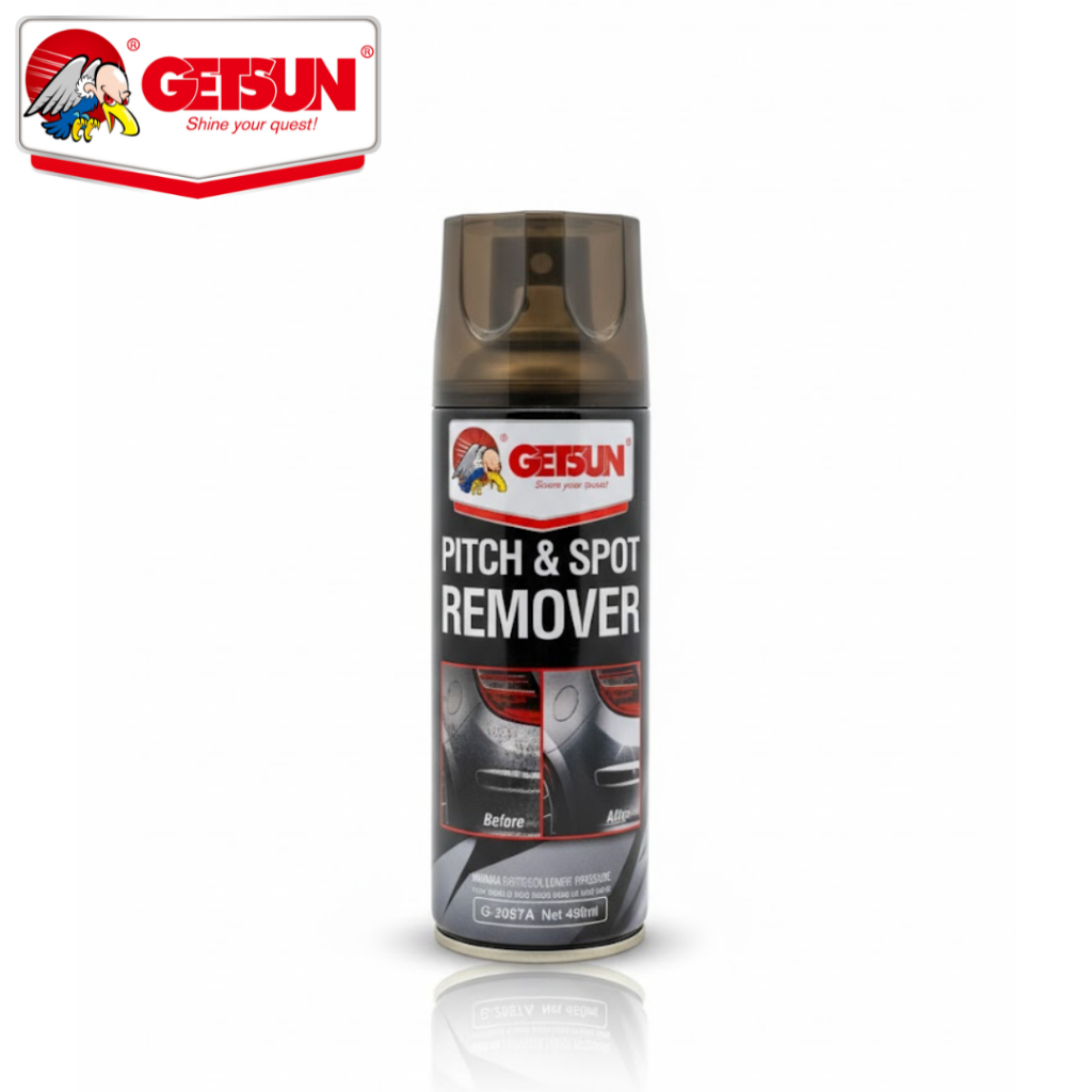 GETSUN สเปรย์ขจัดคราบยางมะตอย น้ำยาล้างคราบยางมะตอย ลบคราบแมลง ยางไม้ 450 มล. G-2057A (รุ่นฝาดำ)