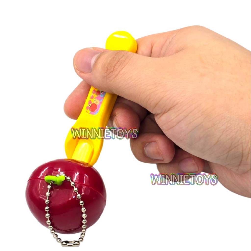 ของเล่น แอปเปิลจิ๋ว พวงกุญแจ + ช้อน แกล้งป้อน winnietoys - รูปที่ 2