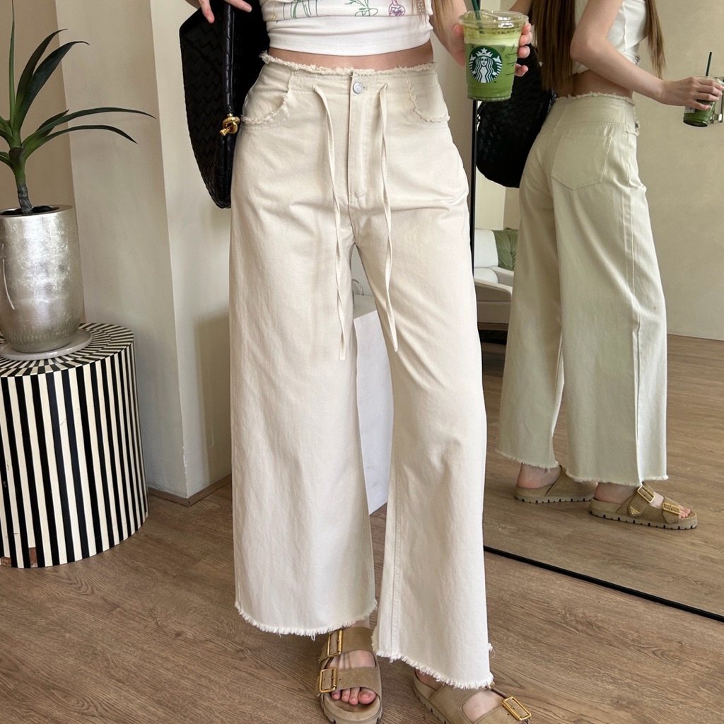 tshop กางเกงยีนส์ Denim ขอบลุ่ย ราคา ถูกที่สุด โปรบีเคเค แกลเลอรีภาพที่ 4