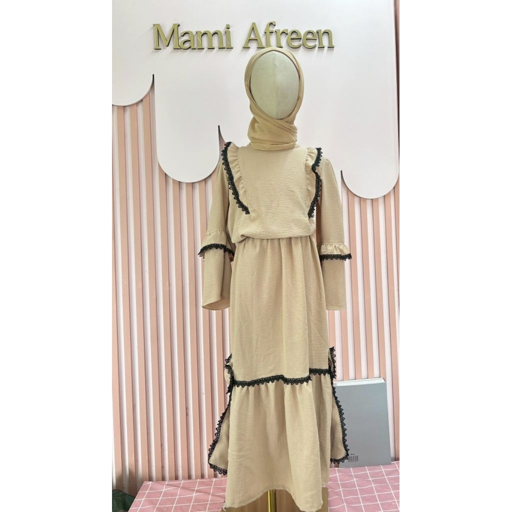 ชุดเซตกระโปรงยาวเด็กอิสลาม ชุดเซตกระโปรงผ้าสลาฟ 3-9ปี ไม่ต้องรีดแต่งด้วยลูกไม้ ใส่เที่ยว ใ่ส่รายอ - รูปที่ 6