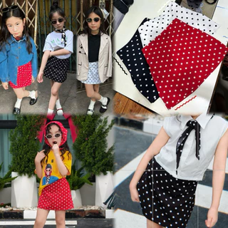 กระโปรง polka dot กระโปรงเด็ก