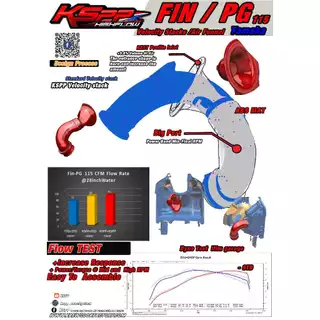 FIN PG 115 คอกรอง แผ่นครีบ KSPP Velocity stack FIN PG 115