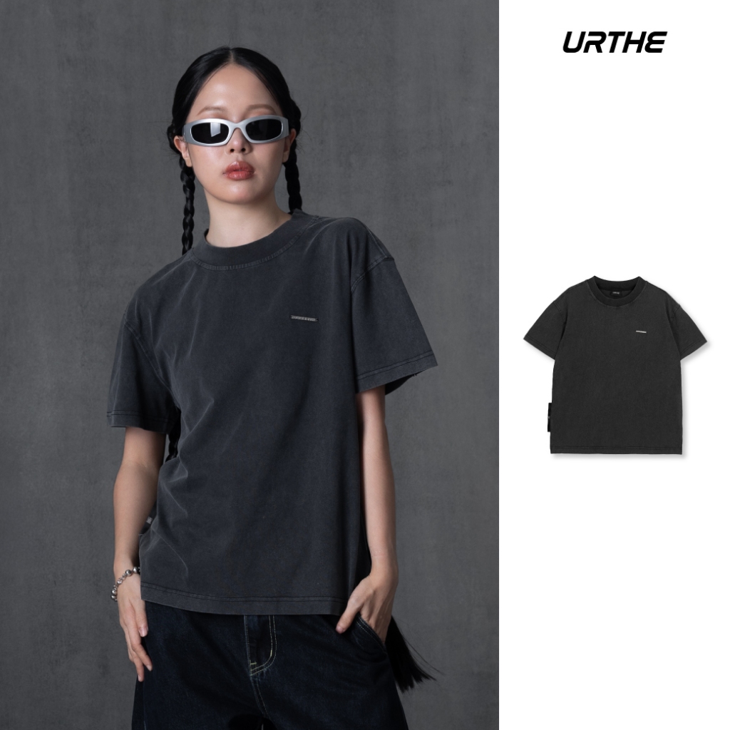 URTHE - เสื้อยืด สีซีด เเขนสั้น รุ่น CEREMONIAL DIFFERENTIATION FADED TEE