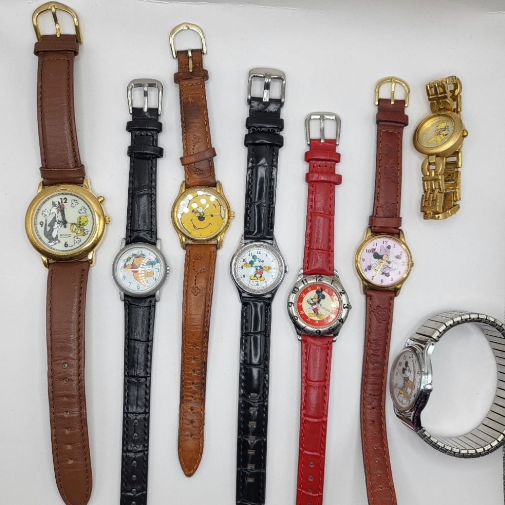 Lorus Armitron Timex Mickey Mouse watch นาฬิกาข้อมือมิกกี้ วินเทจ มือสอง DOPEY Snow White DISNEY