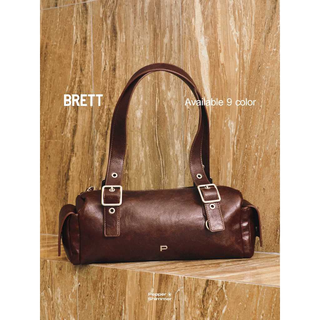 [New] Peppershimmer รุ่น Brett 🦇🍞( 9 สี ) กระเป๋าสะพายทรงยาว สไตล์วินเทจ street style