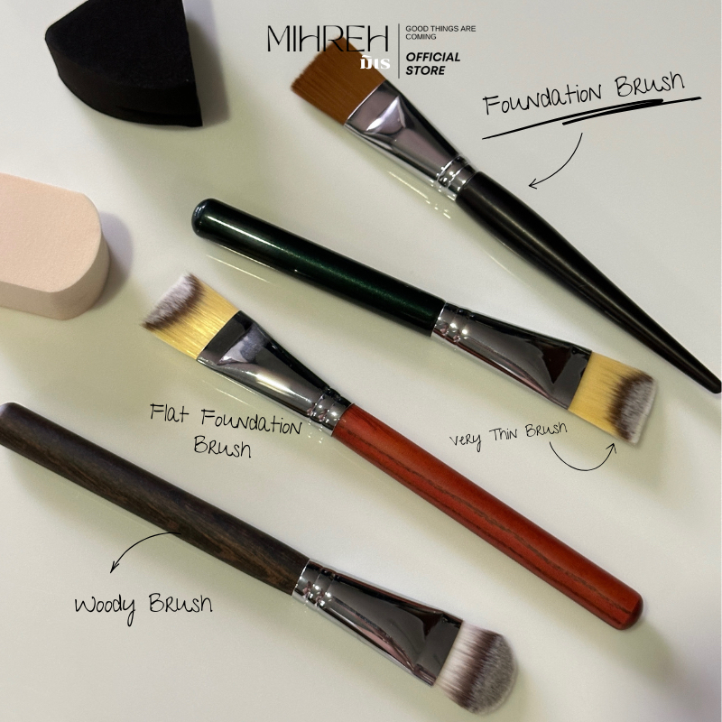 (พร้อมส่ง) Flat Foundation Brush แปรงแบนแต่งหน้าสำหรับลงรองพื้น เบส สกินแคร์ (BR08)