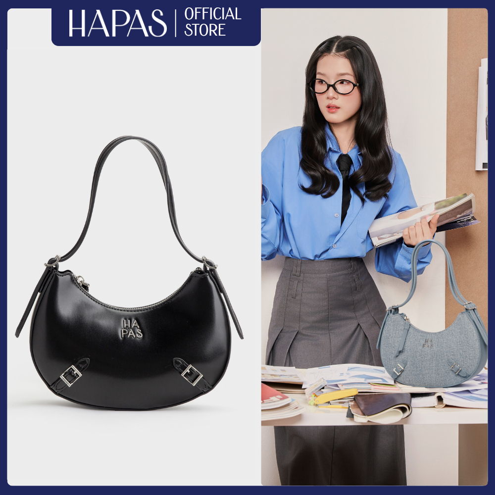 กระเป๋าถือผู้หญิง HAPAS Hobo สายคาด COZY BAG สะพายไหล่ ผู้หญิง เรียบหรู ของแท้ ไซซ์ 24