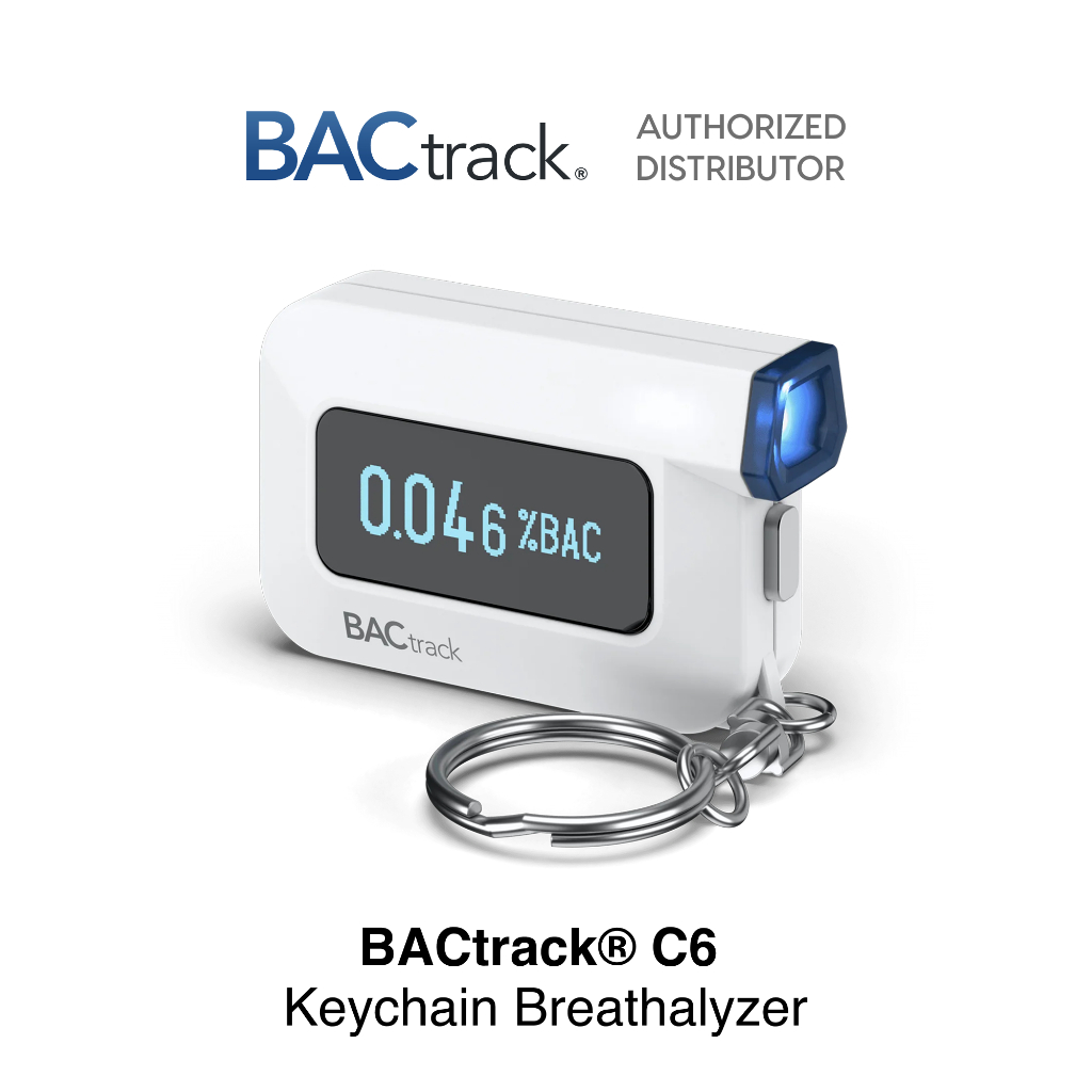 BACtrack® C6 เครื่องวัดแอลกอฮอล์พกพา แบบพวงกุญแจ – ระบบตรวจวัดแอลกอฮอล์ระดับมืออาชีพ