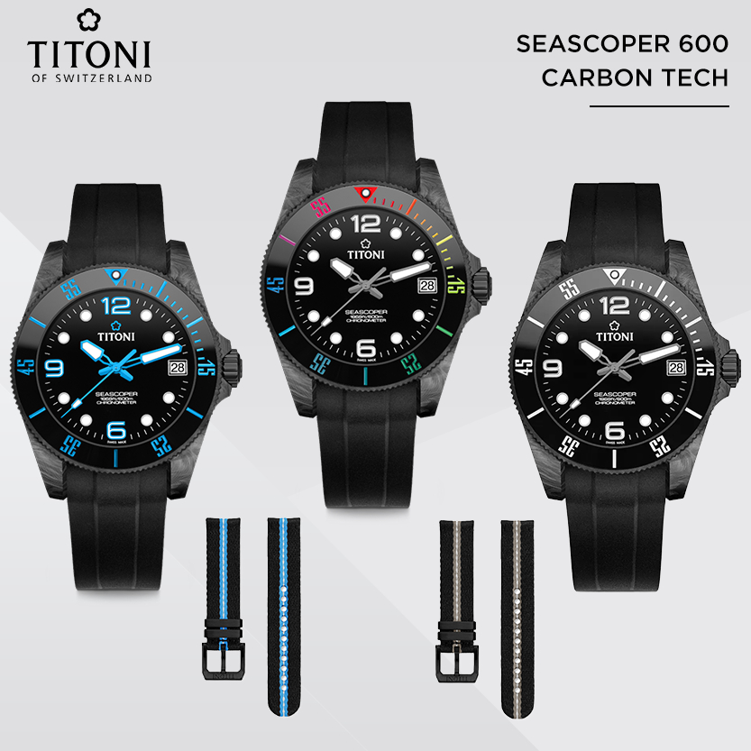 นาฬิกา Titoni Luxury Gents Watch - SEASCOPER 600 CARBON TECH