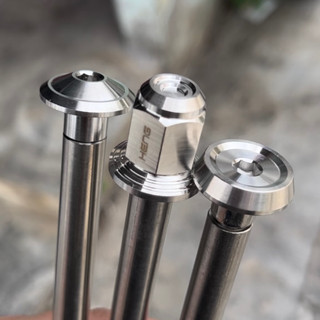 แกนล้อหน้า‼️ สแตนเลสCNC รุ่นWAVEเวฟ125 110i 100 Dreamดรีม110…