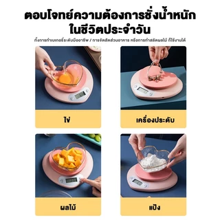 เครื่องชั่งดิจิตอลรุ่นใหม่ สำหรับใช้ในบ้าน ชั่งได้แม่นยำถึงกรัม ครอบ 5kg แถมแบตเตอรี่