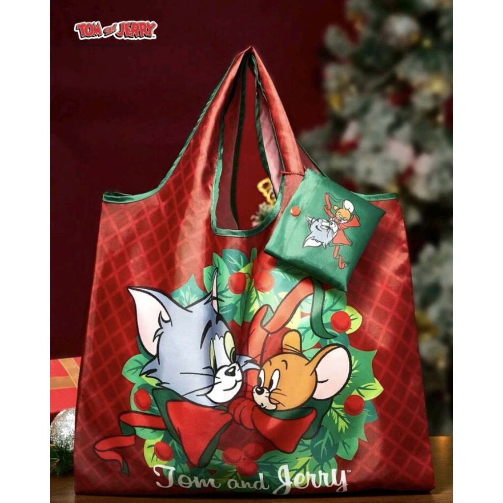 [พร้อมส่ง🇹🇭] ถุงผ้าพับได้ Tom&Jerry 💯% official licensed product