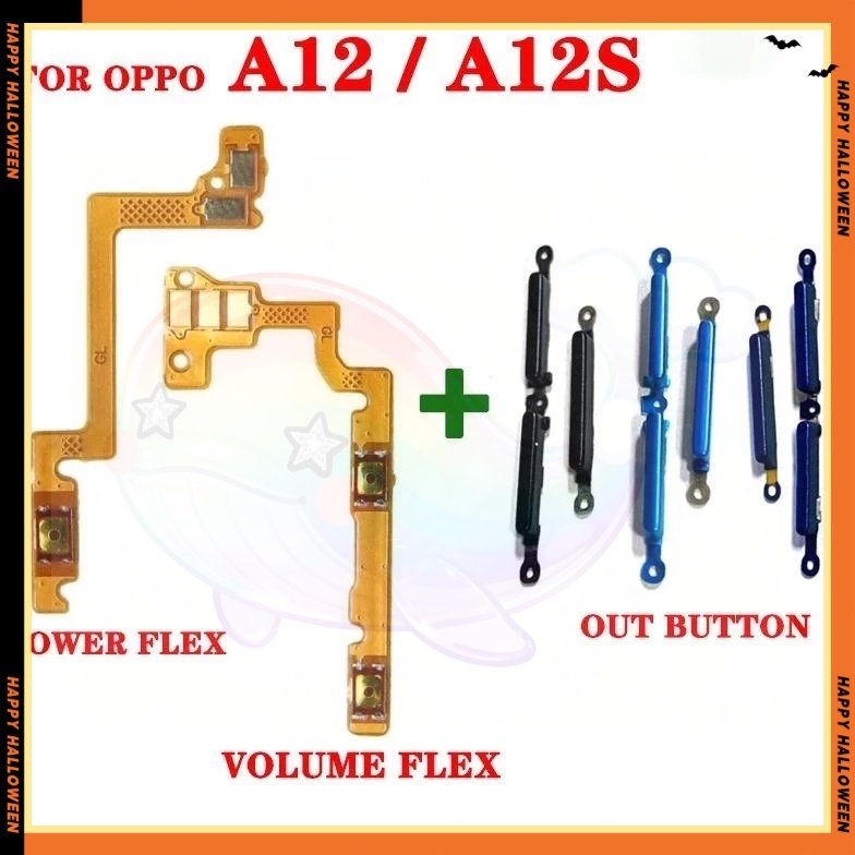 ปุ่มปรับระดับเสียงไฟ Flex สําหรับสาย Flex ของ Oppo A12 / A12S บนปุ่มปรับระดับเสียงด้านข้าง