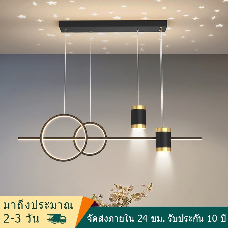โคมไฟห้อย โคมระย้าคริสตัล 60W LED ทันสมัย ระบบดาวคุ้มครองดวงตา ประหยัดพลังงาน สำหรับวิลล่าร้านอาหารระดับหรู