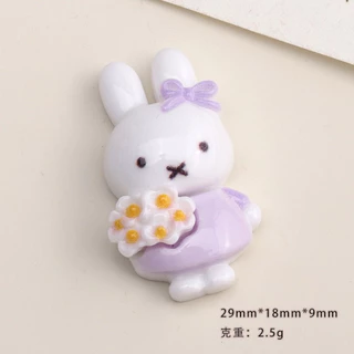 ร้านไทย 🐰🎧 ตัวติดรองเท้าลายน้องมิฟฟี่ เซ็ต 6 ชิ้น (n.55)