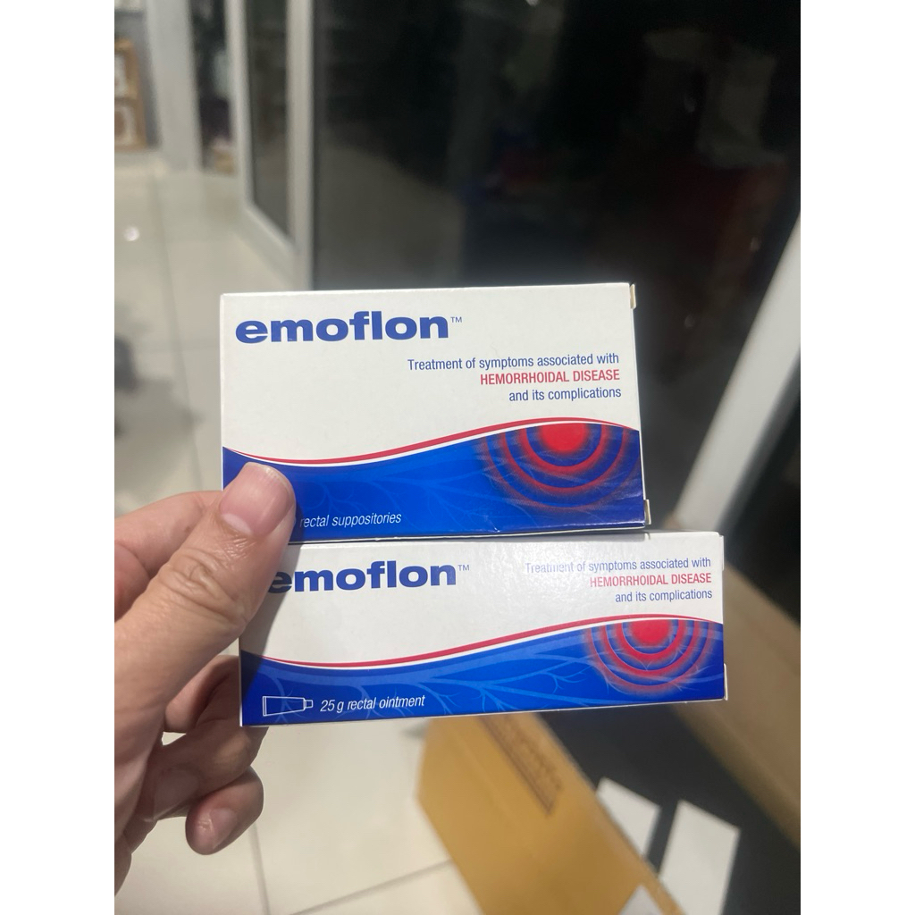 ขี้ผึ้ง/เหน็บ EMOFLON 80MG อีโมฟลอน (ชนิดเหน็บ) 1กล่อง มี 10เม็ด