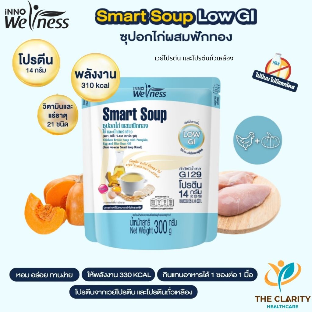 Smart Soup Low GI สมาร์ทซุป อาหารทางการแพทย์สูตรครบถ้วน สำหรับผู้ป่วยเบาหวาน พร้อมรับประทาน เก็บเงินปลายทางได้