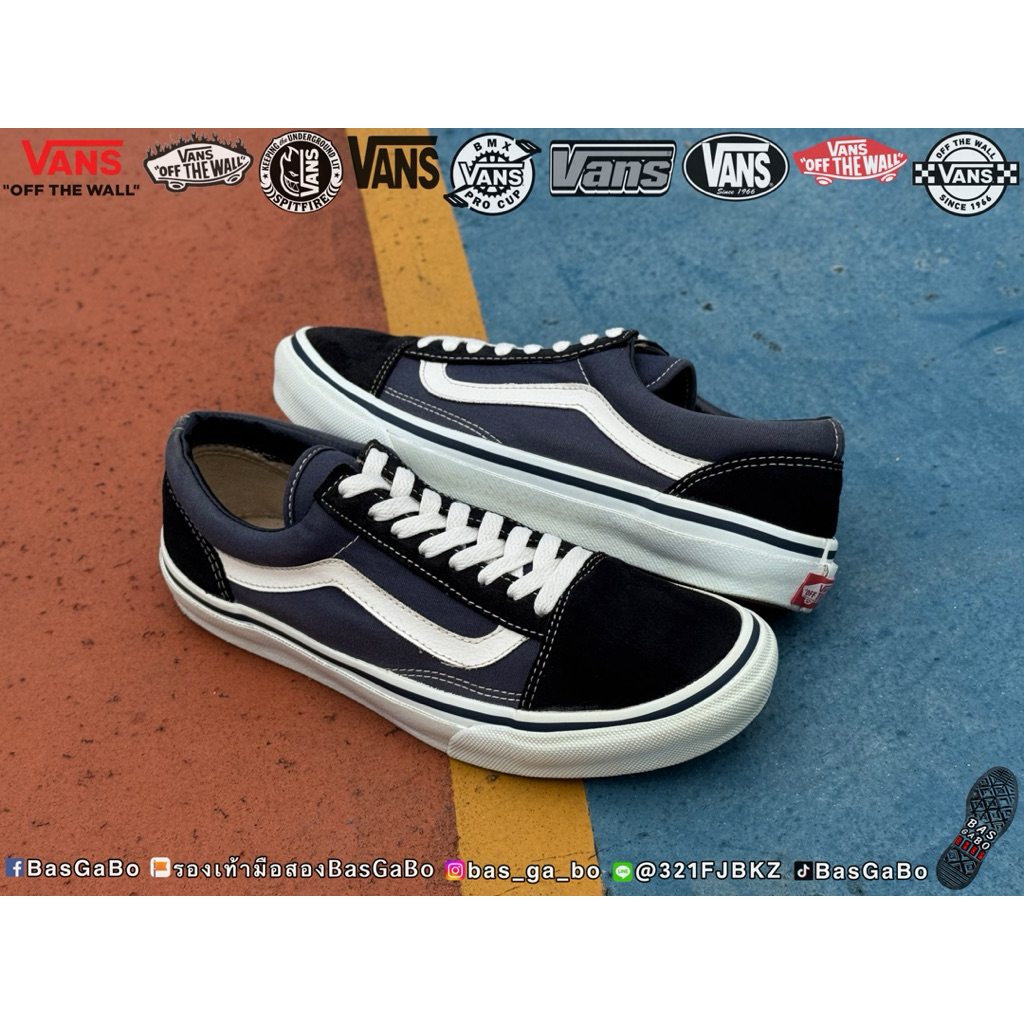 VANS OLD SKOOL NAVY VINTAGE JAPAN EDITION รองเท้ามือสอง รองเท้าVansมือสอง Vansมือสอง รองเท้าVans Van