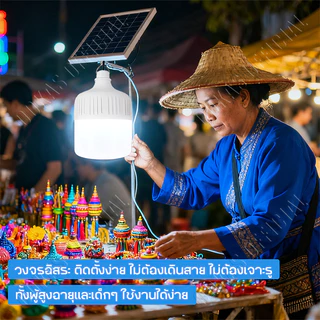【ซื้อ 1 แถม 1】ไฟโซล่าเซลล์ 950000W โซล่าเซลล์ หลอดไฟ โซล่าเซลล์ LED solar cell กันน้ำ ชาร์จไฟอัตโนม